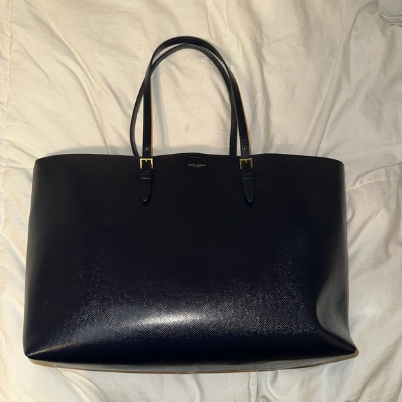 Saint Laurent Boucle Embossed Leather Shopping Tote - Picture 2 of 14